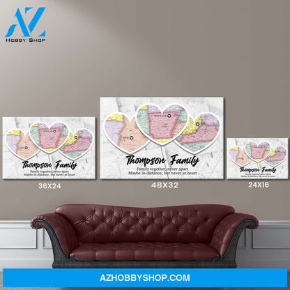 Heart Maps Premium Canvas
