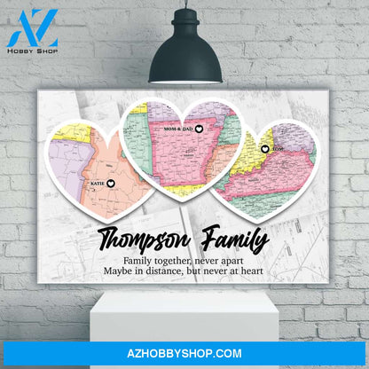 Heart Maps Premium Canvas