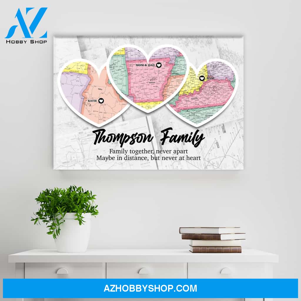 Heart Maps Premium Canvas