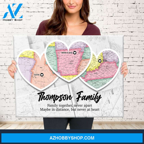 Heart Maps Premium Canvas