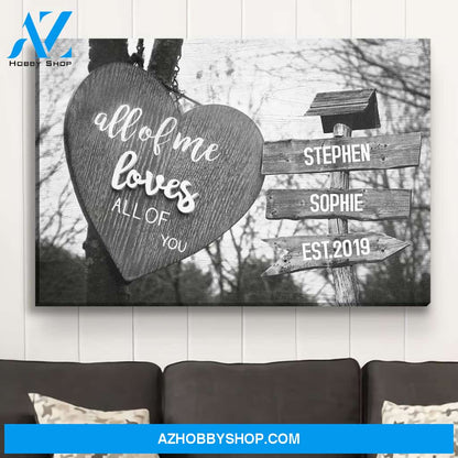 Heart Shape - Personalized Custom Name Canvas