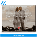 Heart Shaped Lyrics Photo Gift Custom Song Lyric On Canvas Print