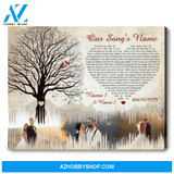 Heart Shaped Song Lyrics Canvas Custom Song Lyrics Couple Canvas Print Personalized Couple Gift