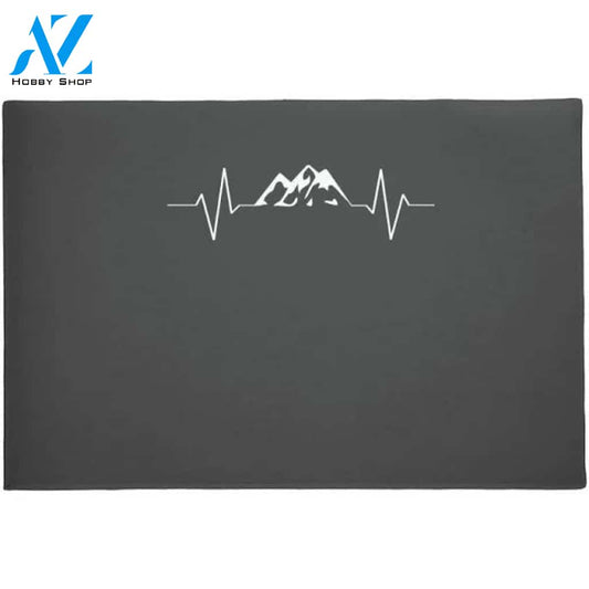 Personalized Name Family House Heartbeat Mountaineering Hiking Indoor And Outdoor Doormat Warm House Gift Welcome Mat Gift For Friend Family