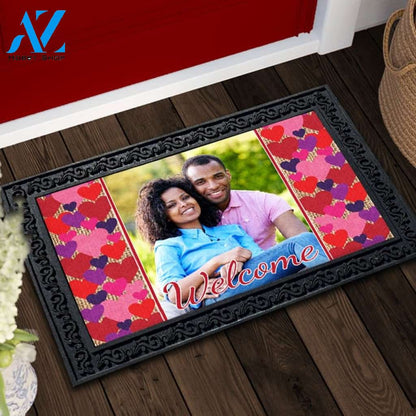 Hearts & Burlap Photo Doormat - 18" x 30"