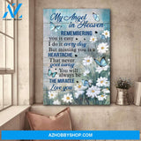 Heaven - Butterfly on daisy field - You will always be the miracle - Portrait Canvas Prints, Wall Art