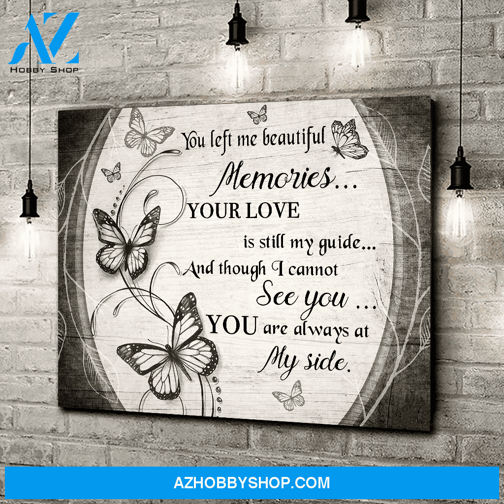 Eviral Store Heaven Butterfly You Left Me Beautiful Memories Wall Art Canvas Poster 2010