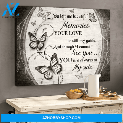 Eviral Store Heaven Butterfly You Left Me Beautiful Memories Wall Art Canvas Poster 2010