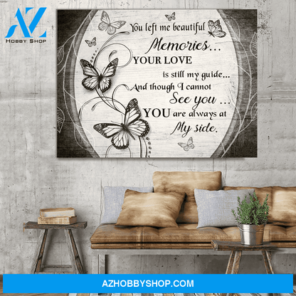 Eviral Store Heaven Butterfly You Left Me Beautiful Memories Wall Art Canvas Poster 2010
