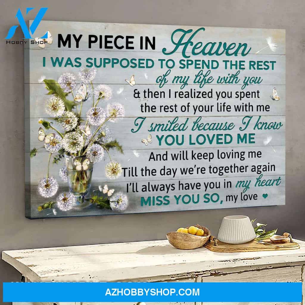 Heaven - Dandelion - I smiled because I know you love me - Landscape Canvas Prints, Wall Art