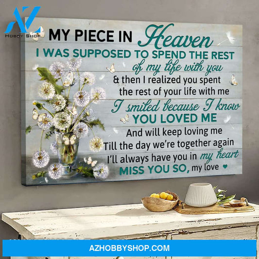 Heaven - Dandelion - I smiled because I know you love me - Landscape Canvas Prints, Wall Art