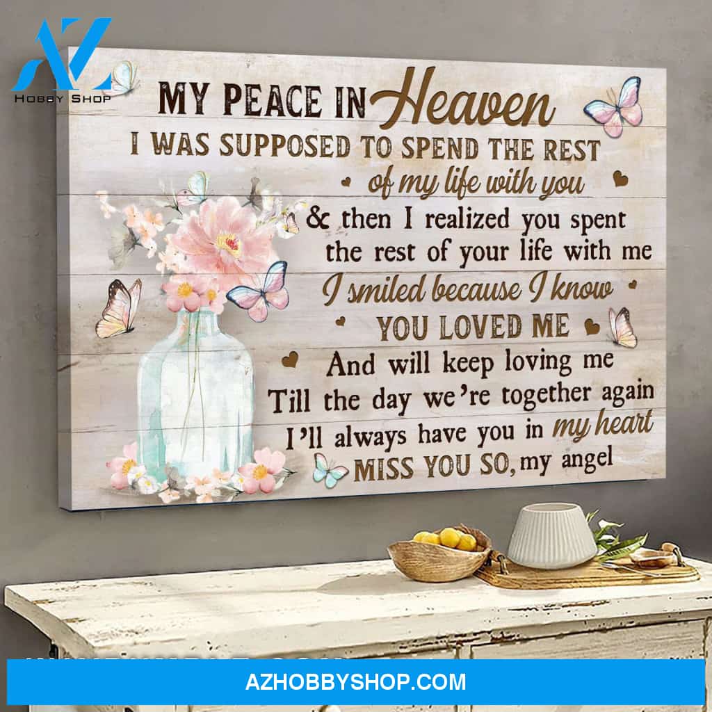 Heaven - Flower in glass vase - I was supposed to spend the rest of my life with you - Landscape Canvas Prints, Wall Art