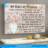 Heaven - Flower in glass vase - I was supposed to spend the rest of my life with you - Landscape Canvas Prints, Wall Art