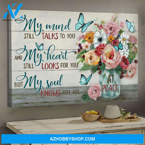 Heaven - Flower jar - My mind still talk to you - Canvas Prints, Wall Art