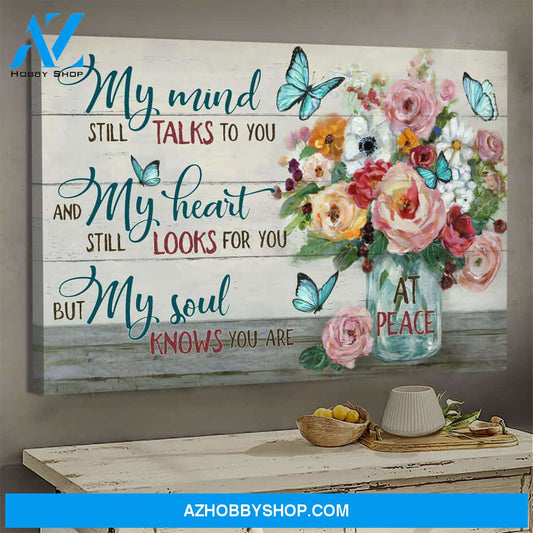 Heaven - Flower jar - My mind still talk to you - Canvas Prints, Wall Art