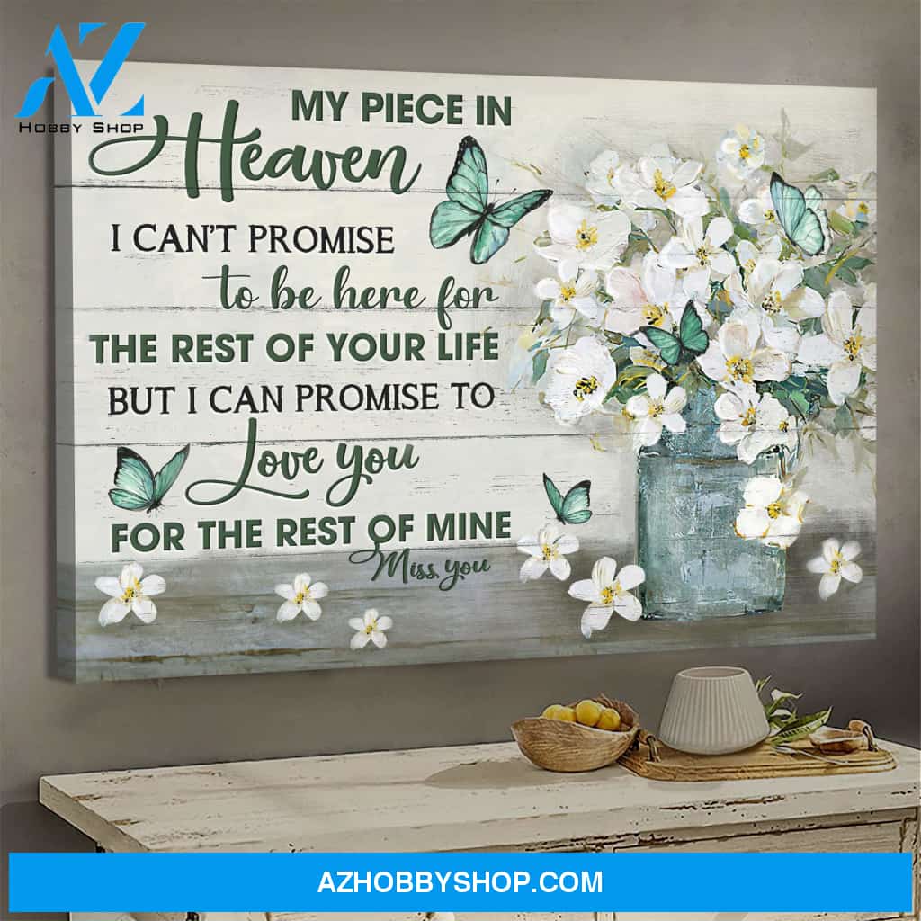 Heaven - Flower vase - Love you for the rest of mine - Landscape Canvas Prints, Wall Art