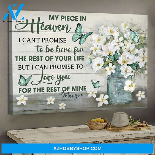 Heaven - Flower vase - Love you for the rest of mine - Landscape Canvas Prints, Wall Art