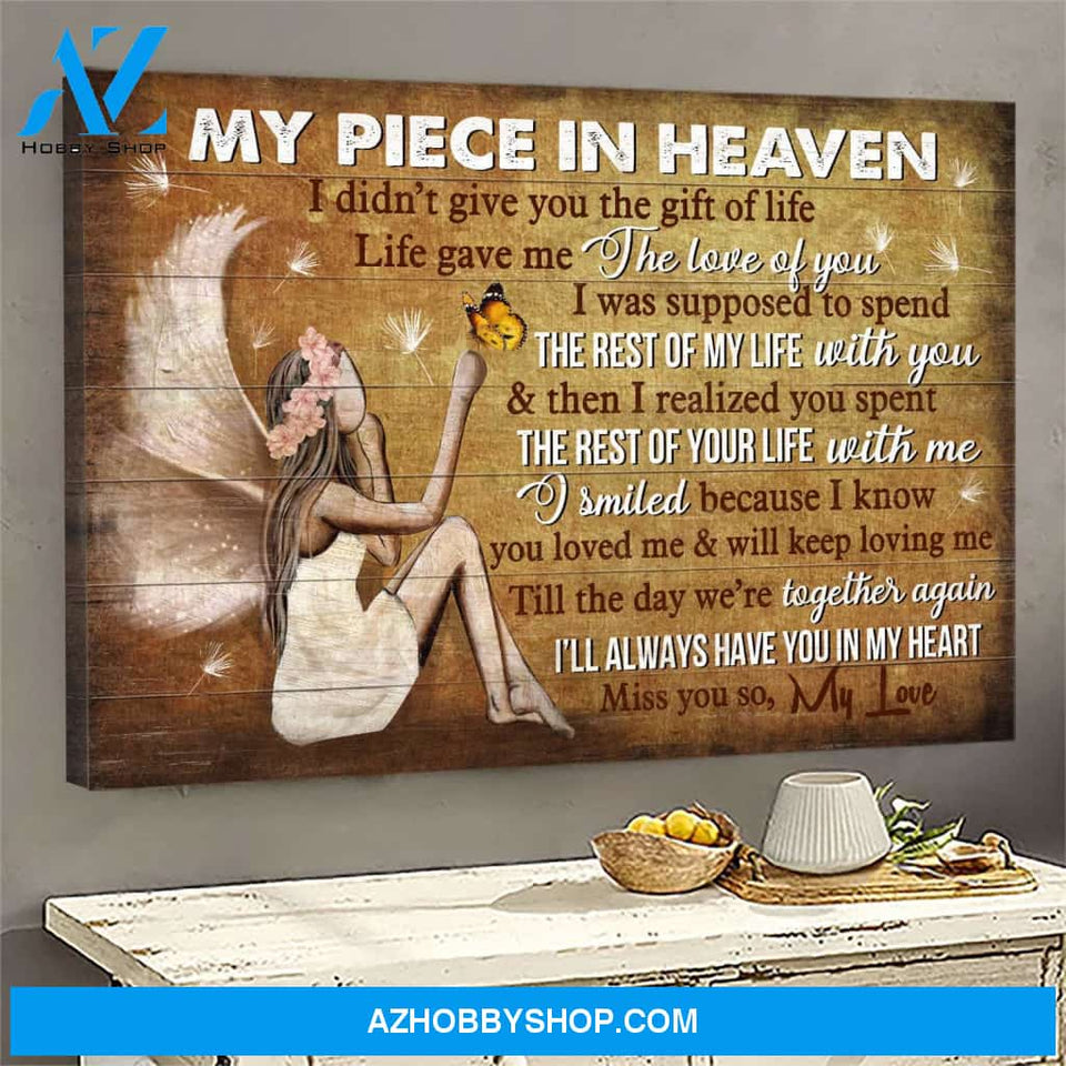 Heaven - I smiled because I know you loved me Landscape Canvas Prints, Wall Art