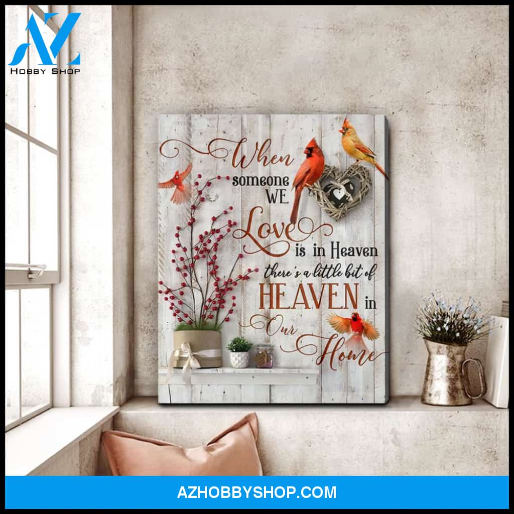 Heaven In Our Home Cardinal Wall Art Canvas