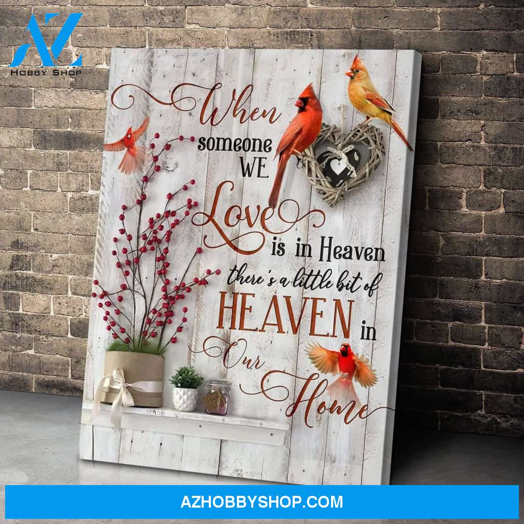 Heaven In Our Home Cardinal Wall Art Canvas
