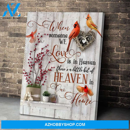 Heaven In Our Home Cardinal Wall Art Canvas