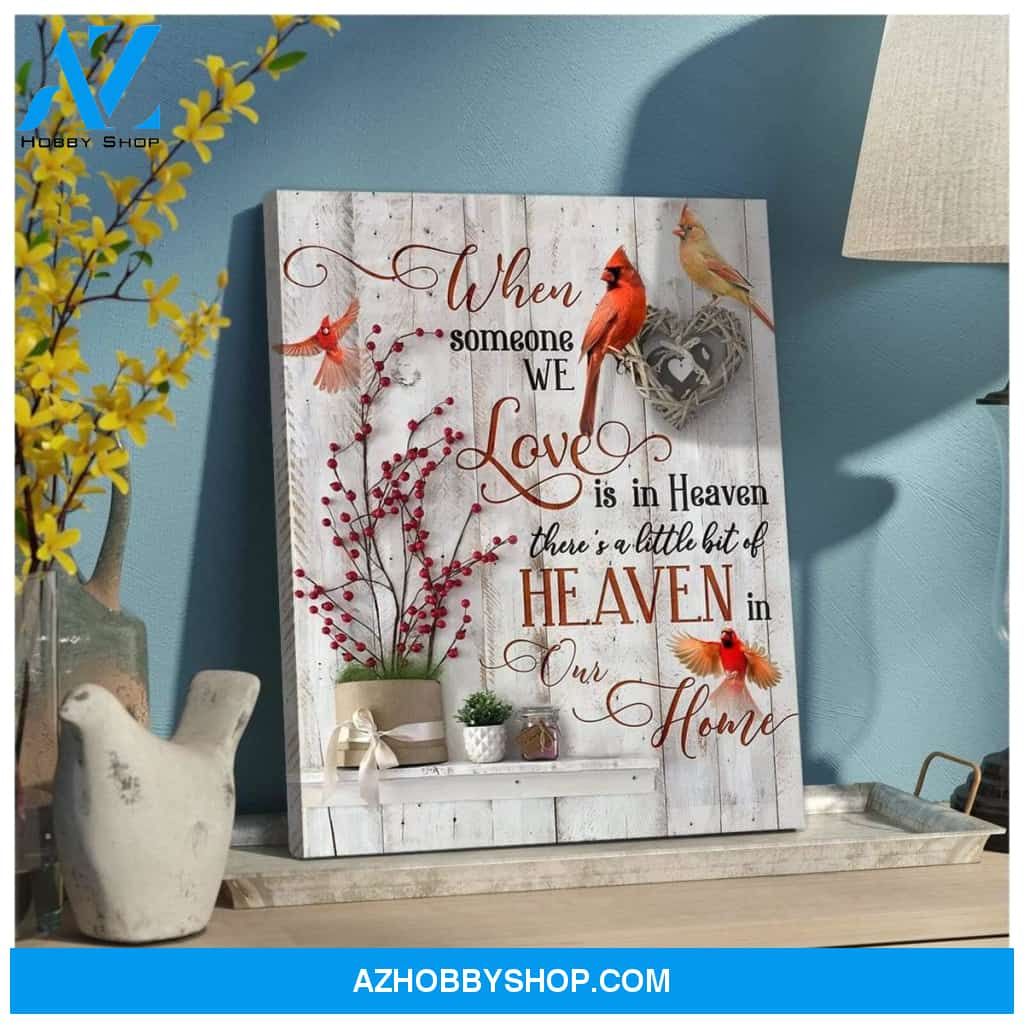 Heaven In Our Home Cardinal Wall Art Canvas