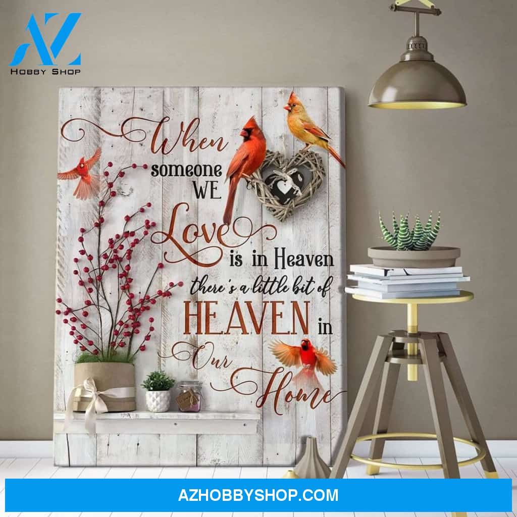 Heaven In Our Home Cardinal Wall Art Canvas