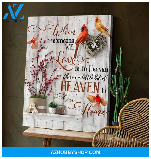 Heaven In Our Home Cardinal Wall Art Canvas