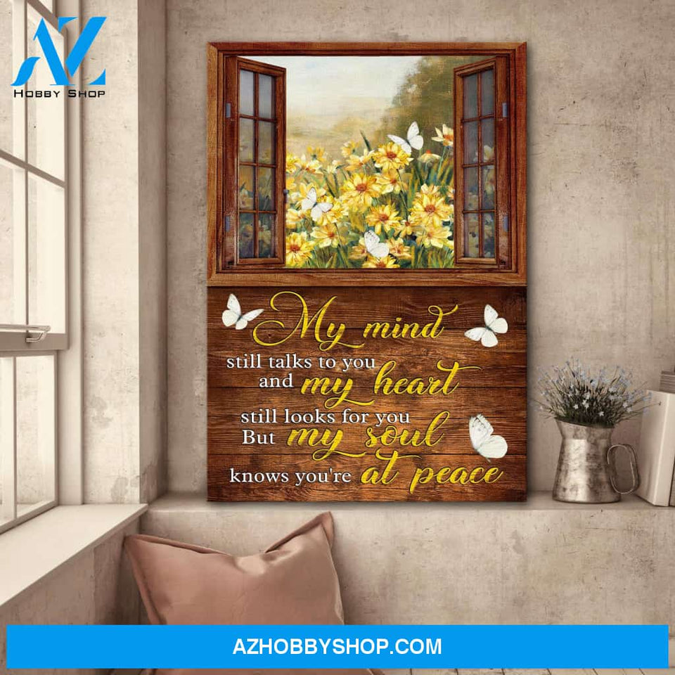 Heaven - My soul knows you are at peace - Portrait Canvas Prints, Wall Art