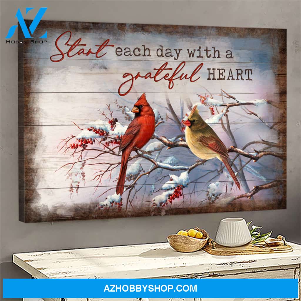 Heaven - Start each day again with a grateful heart Landscape Canvas Prints, Wall Art