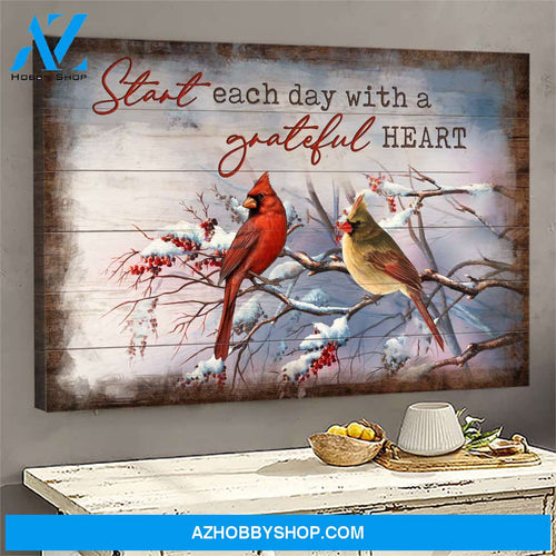 Heaven - Start each day again with a grateful heart Landscape Canvas Prints, Wall Art