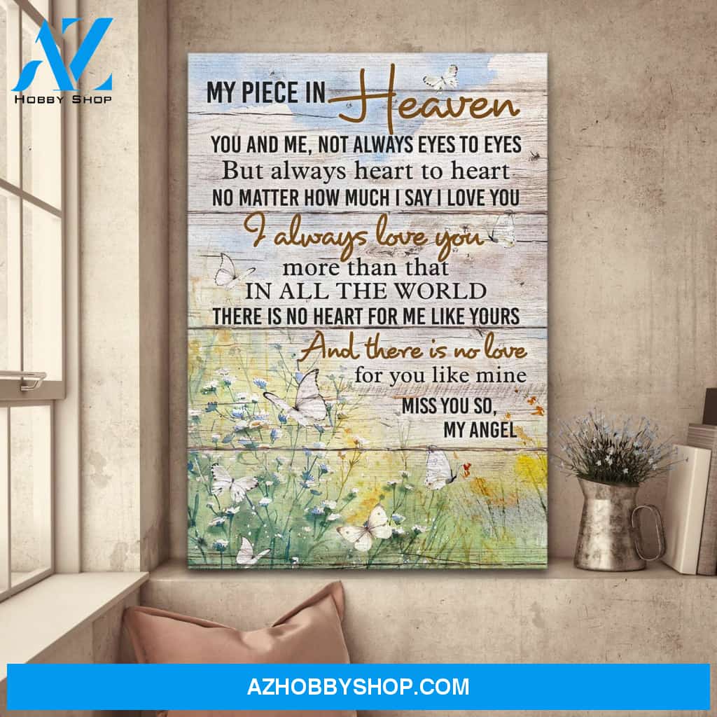 Heaven - There is no love for you like mine - Portrait Canvas Prints, Wall Art