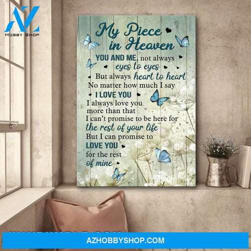 Heaven - You & Me not always eyes to eyes but always heart to heart - Portrait Canvas Prints, Wall Art