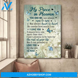 Heaven - You & Me not always eyes to eyes but always heart to heart - Portrait Canvas Prints, Wall Art