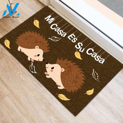Hedgehog Mi Casa Es Su Casa Doormat | Welcome Mat | House Warming Gift
