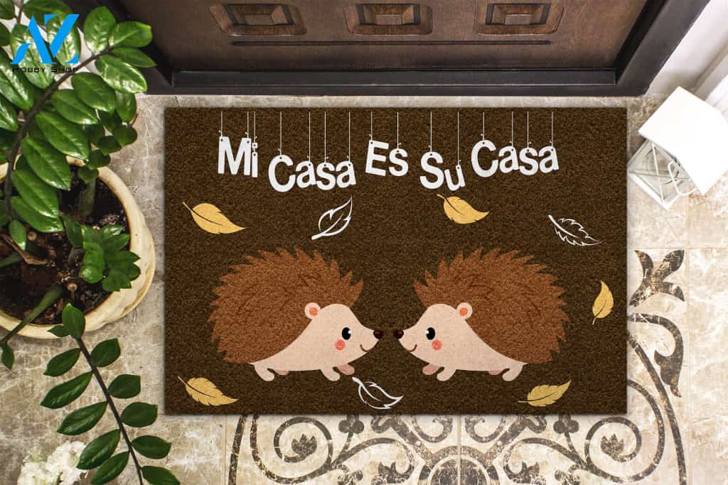 Hedgehog Mi Casa Es Su Casa Doormat | Welcome Mat | House Warming Gift