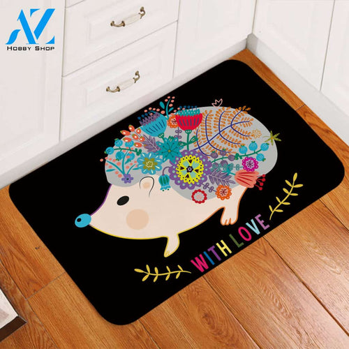 Hedgehog With Love Door Mat