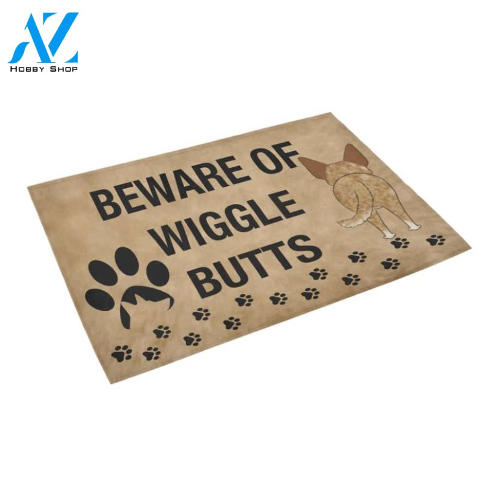 Heeler Beware Of Wiggle Butts Doormat Indoor And Outdoor Mat Entrance Rug Sweet Home Decor Housewarming Gift Gift For Friend Family Stem Feminist
