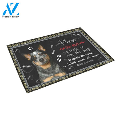 Heeler Please Do Not Knock Or Ring The Bell Doormat Indoor And Outdoor Mat Entrance Rug Sweet Home Decor Housewarming Gift Gift For Friend Family Stem Feminist