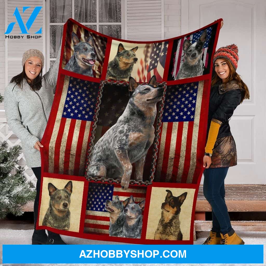 Heeler Premium Blanket American Flag Fleece Blanket