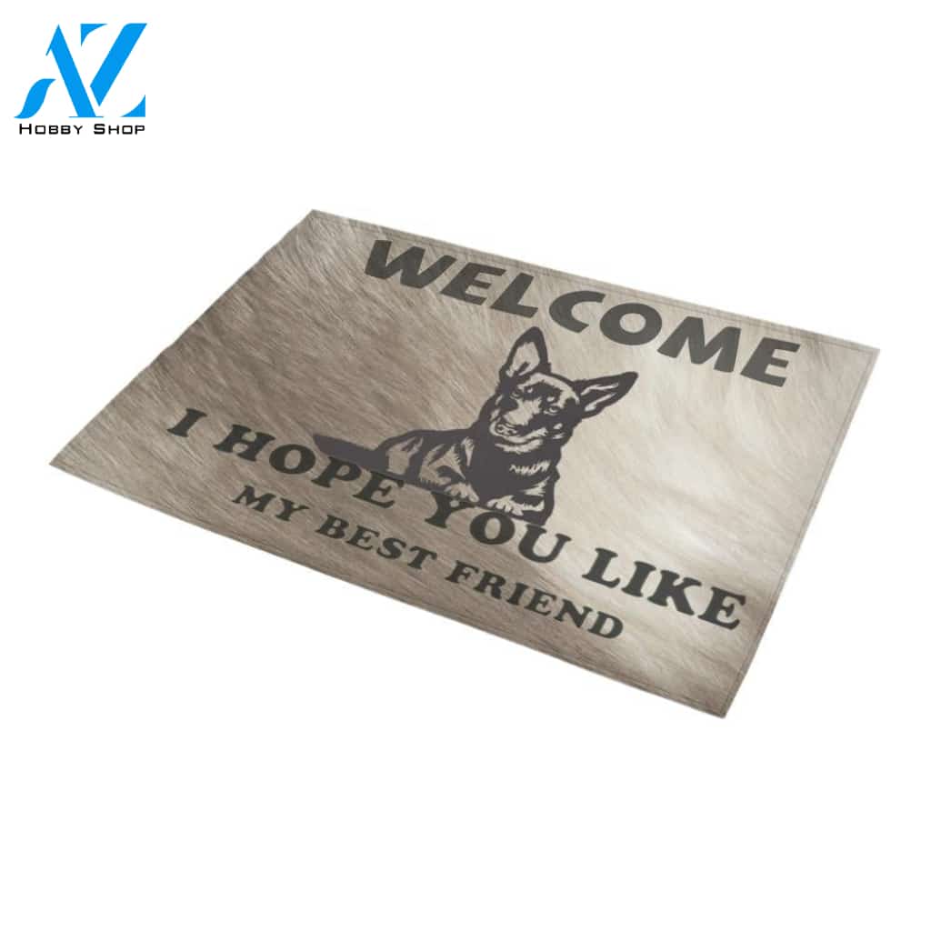 Heeler Welcome I Hope You Like My Best Friend Doormat Indoor And Outdoor Mat Entrance Rug Sweet Home Decor Housewarming Gift Gift For Friend Family Stem Feminist