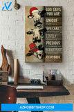Heifer Christmas God Says You Are Canvas And Poster, Wall Decor Visual Art