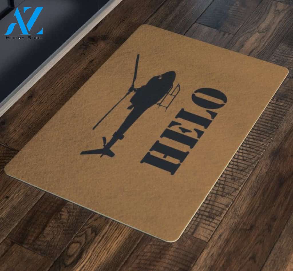 Helicopter Helo Vehicle Doormat Indoor And Outdoor Mat Entrance Rug Sweet Home Decor Housewarming Gift Gift for Friend Family Birthday New Home
