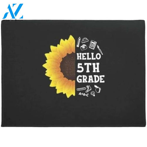 Hello 5th Grade Sunflower Back To School Boys Girl Doormat
