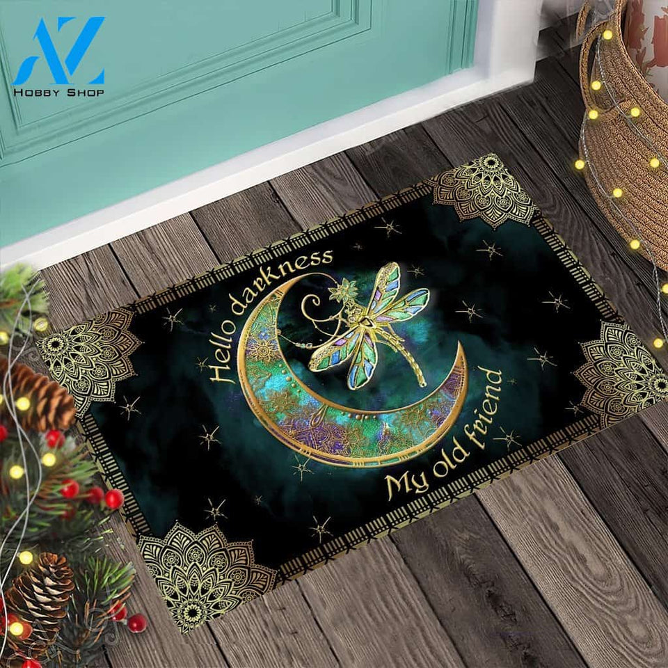 Hello Darkness My Old Friend Dragonfly Doormat | Welcome Mat | House Warming Gift