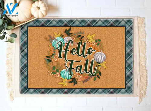 Hello Fall Indoor And Outdoor Doormat Welcome Mat Housewarming Gift Home Decor Farmhouse Funny Doormat Gift For Friend Family Happy Autumn Gift Idea