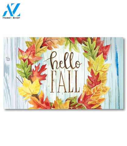 Hello Fall Wreath Doormat - 18" x 30"