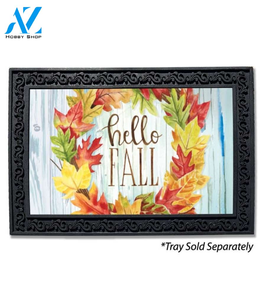 Hello Fall Wreath Doormat - 18" x 30"