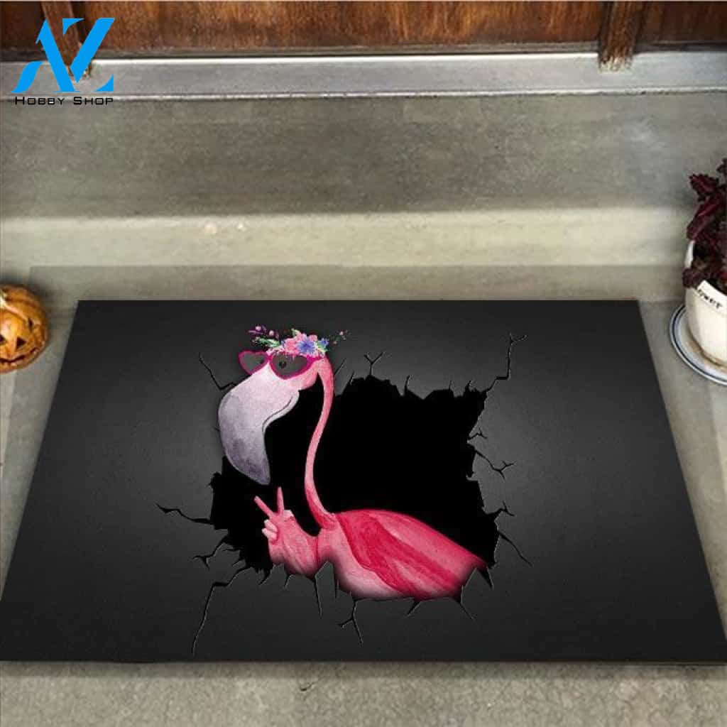 Hello Flamingo Doormat