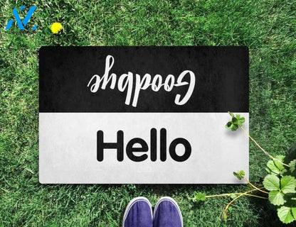 Hello Goodbye Black&White Doormat | Welcome Mat | House Warming Gift